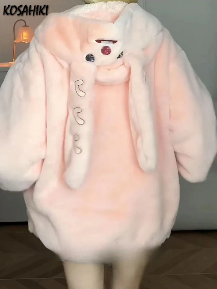Kawaii свободные повседневные пальто с капюшоном и вышивкой из мультфильмов, уличная одежда, модные куртки из овечьей шерсти Y2k, эстетические женские топы с карманами в стиле гранж
Kawaii свободные повседневные пальто с капюшоном и вышивкой из мультфильмов, уличная одежда, модные куртки из овечьей шерсти Y2k, эстетические женские топы с карманами в стиле гранж
