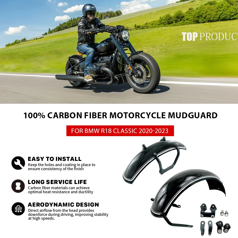 Motorcycle rear mudguard 100% real Carbon Fiber front fender for BMW R18 R 18 2020-2023 classic Rockbob style black storm metal
Motorcycle rear mudguard 100% real Carbon Fiber front fender for BMW R18 R 18 2020-2023 classic Rockbob style black storm metal