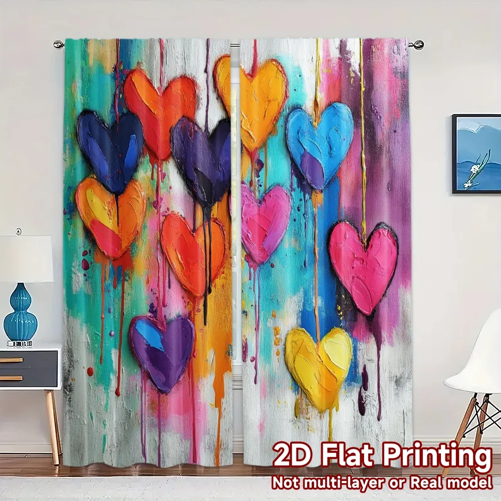 2pcs, 2D FLAT PRINTING Curtains (Without Rod) Heartfall Popular Light Filtering Curtains Versatile 100% Polyester Curtains
2pcs, 2D FLAT PRINTING Curtains (Without Rod) Heartfall Popular Light Filtering Curtains Versatile 100% Polyester Curtains