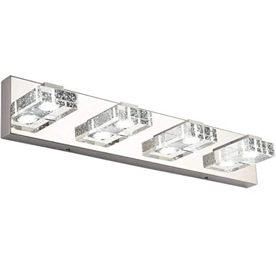LED Bathroom Lighting Fixtures 4 Lights Dimmable Modern Glass Stainless Steel Vanity Wall Light Over Mirror
LED Bathroom Lighting Fixtures 4 Lights Dimmable Modern Glass Stainless Steel Vanity Wall Light Over Mirror