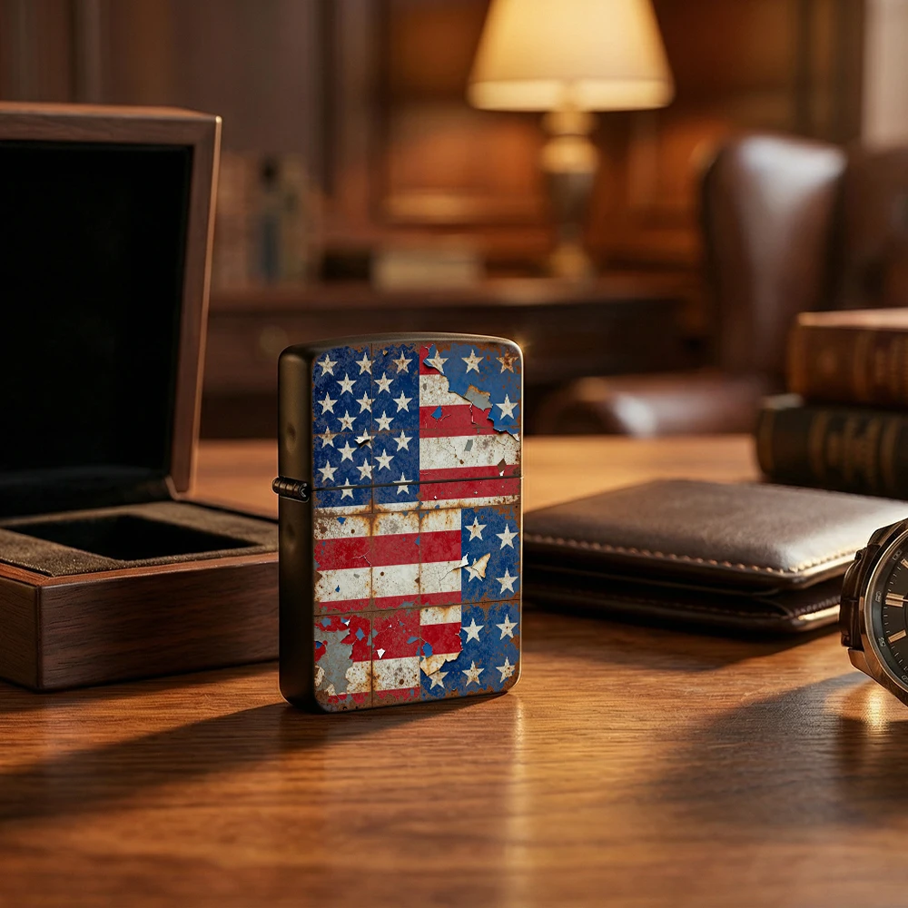 Rustic American Flag Metal Lighter Vintage Patriotic Design for Outdoor Camping Bar
Rustic American Flag Metal Lighter Vintage Patriotic Design for Outdoor Camping Bar