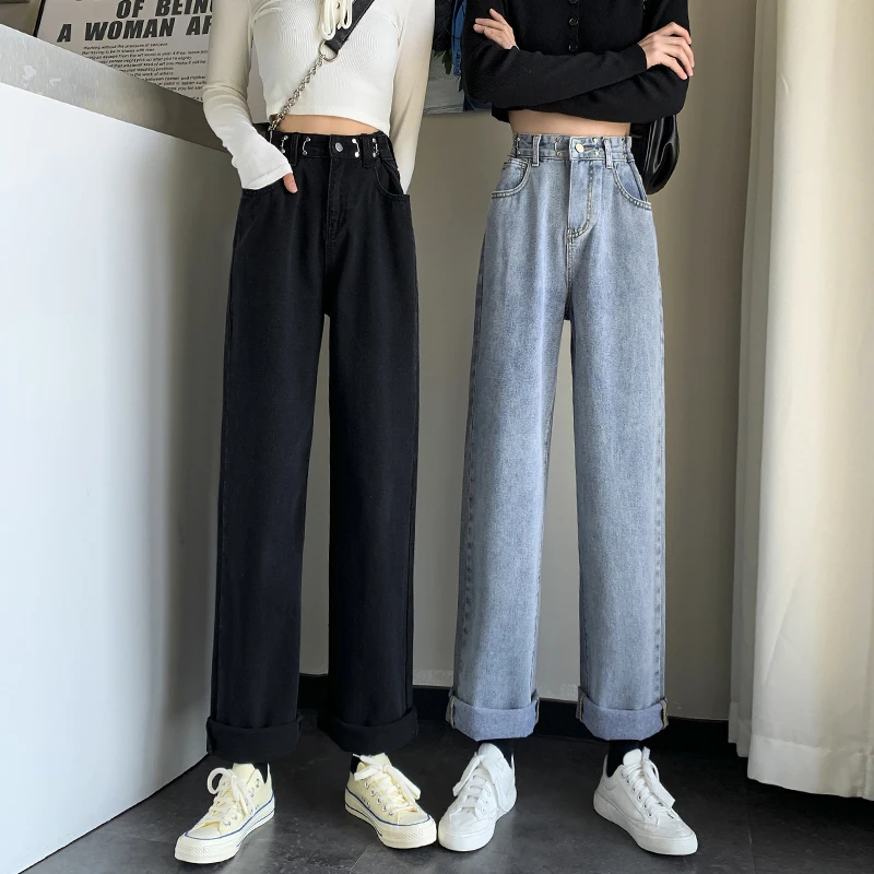 Прямые джинсы с высокой талией, женские осенние 2024, новые универсальные свободные широкие длинные брюки, большие размеры, модные
Прямые джинсы с высокой талией, женские осенние 2024, новые универсальные свободные широкие длинные брюки, большие размеры, модные