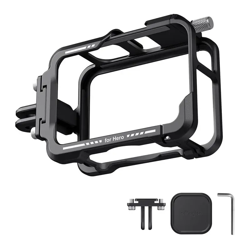 AMAGISN Camera Metal Cage Cold Shoe Protective Case With Silicone Lens Cover For Gopro Hero 13/12/11/10/9
AMAGISN Camera Metal Cage Cold Shoe Protective Case With Silicone Lens Cover For Gopro Hero 13/12/11/10/9
