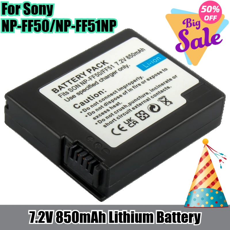 7.2V 850mAh Lithium Battery,for Sony NP-FF50/NP-FF51NP-FF51S FF50 BPF-500,Comes with A Charger
7.2V 850mAh Lithium Battery,for Sony NP-FF50/NP-FF51NP-FF51S FF50 BPF-500,Comes with A Charger