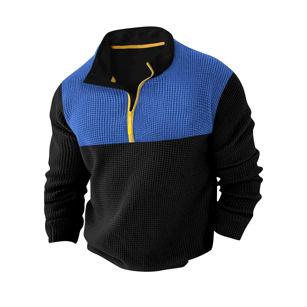 Spring and Autumn New Men's T-shirt Sweater Casual Sports Color Block Long Sleeve High Neck Half Zipper Top
Spring and Autumn New Men's T-shirt Sweater Casual Sports Color Block Long Sleeve High Neck Half Zipper Top