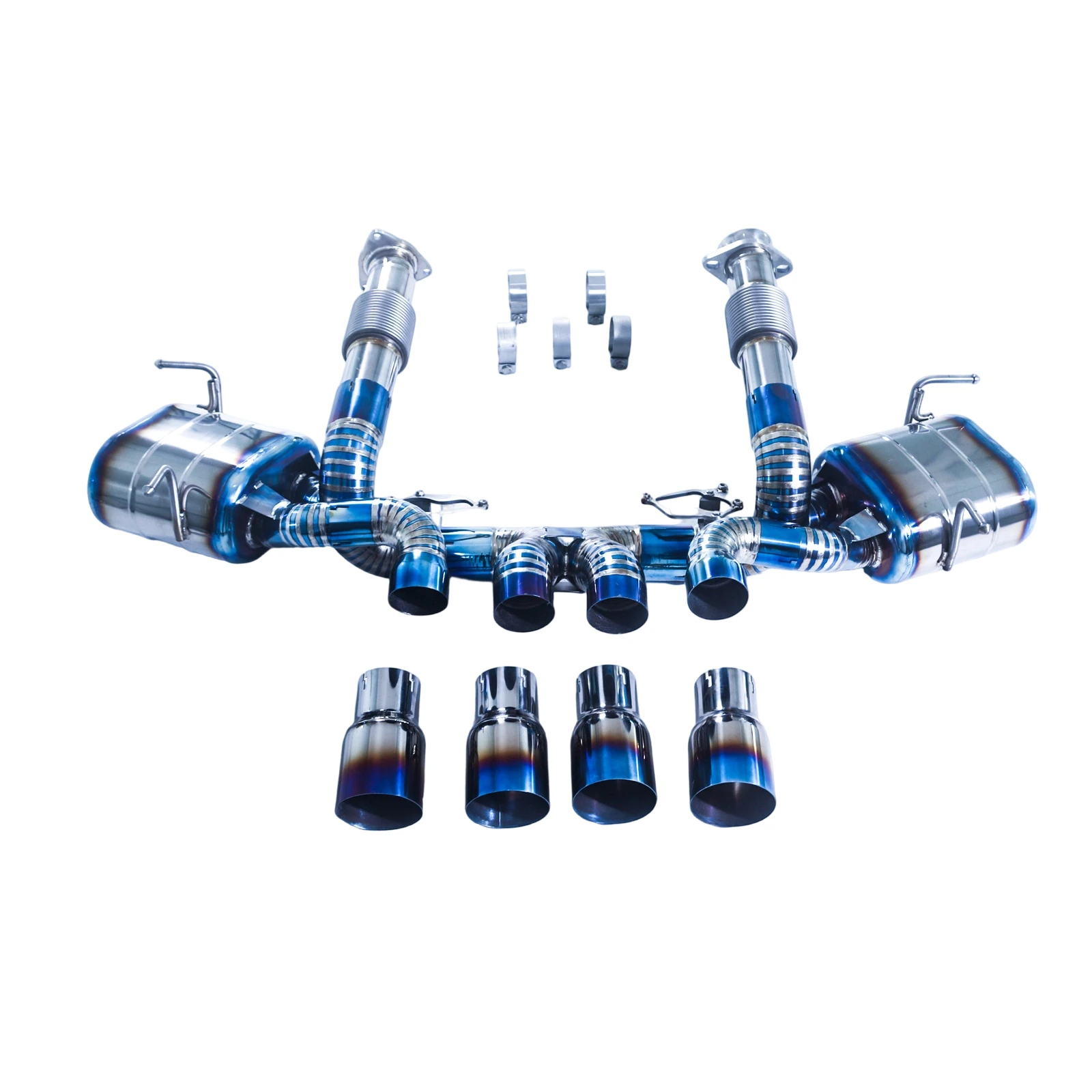OEM for Chevrolet Corvette C8 ZR1 5.5L titanium alloy Catback with valve exhaust system and 4 nozzles racing sound
OEM for Chevrolet Corvette C8 ZR1 5.5L titanium alloy Catback with valve exhaust system and 4 nozzles racing sound