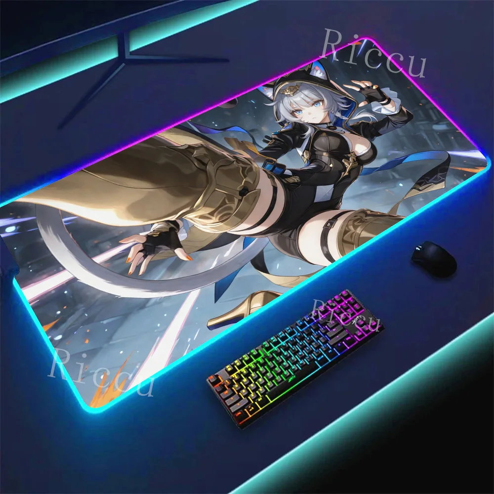 RGB Honkai Star Rail Cipher Computer Mouse Pad Desk Office e-Sports Accessories Cabinet Keyboard Gaming Mats Xxl Large MausePad
RGB Honkai Star Rail Cipher Computer Mouse Pad Desk Office e-Sports Accessories Cabinet Keyboard Gaming Mats Xxl Large MausePad