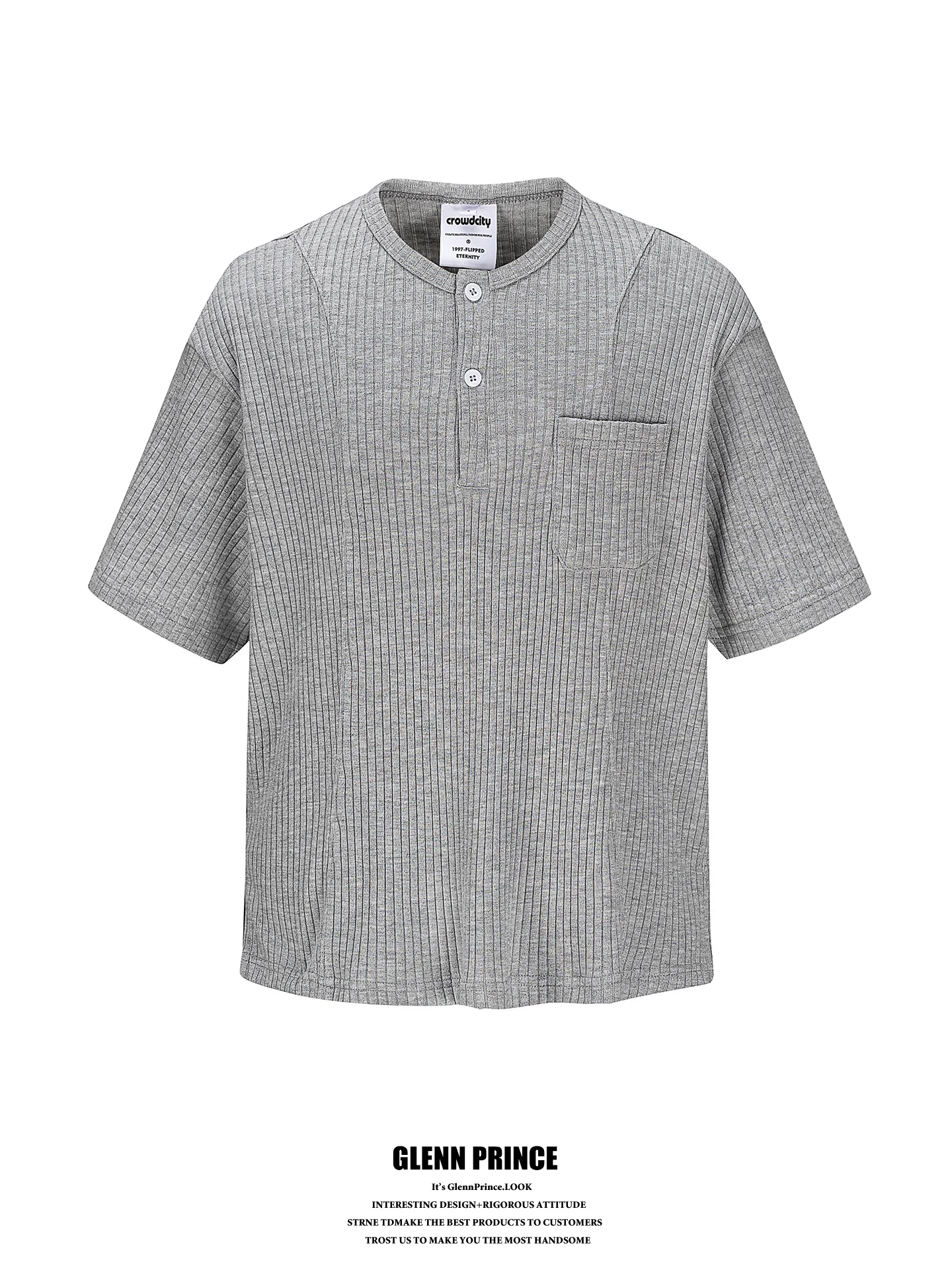 GPstudio Japanese Style Retro Texture Knitted Short Sleeve Henry Collar Men's T-shirt Summer Loose Commute Casual Top
GPstudio Japanese Style Retro Texture Knitted Short Sleeve Henry Collar Men's T-shirt Summer Loose Commute Casual Top