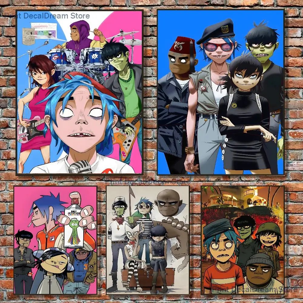 Band G-Gorillaz Poster Self-adhesive Art Waterproof Paper Sticker Coffee House Bar Room Wall Deco
Band G-Gorillaz Poster Self-adhesive Art Waterproof Paper Sticker Coffee House Bar Room Wall Deco
