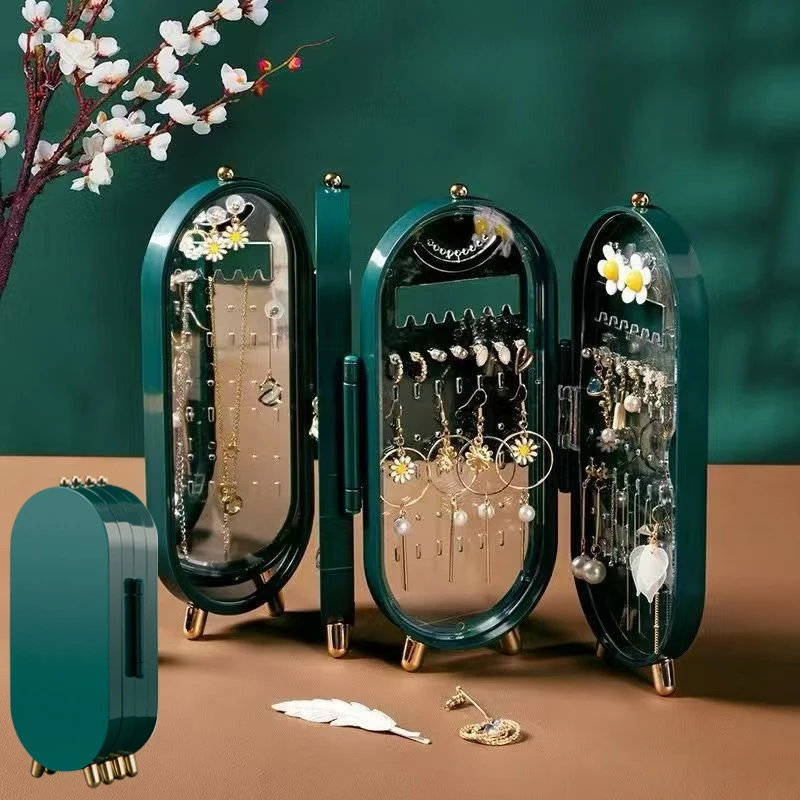 1pcs Folding Jewelry Box with Mirror for Can Store Jewelry, Earrings, and Exquisite Necklaces Home Desktop Storage Box
1pcs Folding Jewelry Box with Mirror for Can Store Jewelry, Earrings, and Exquisite Necklaces Home Desktop Storage Box