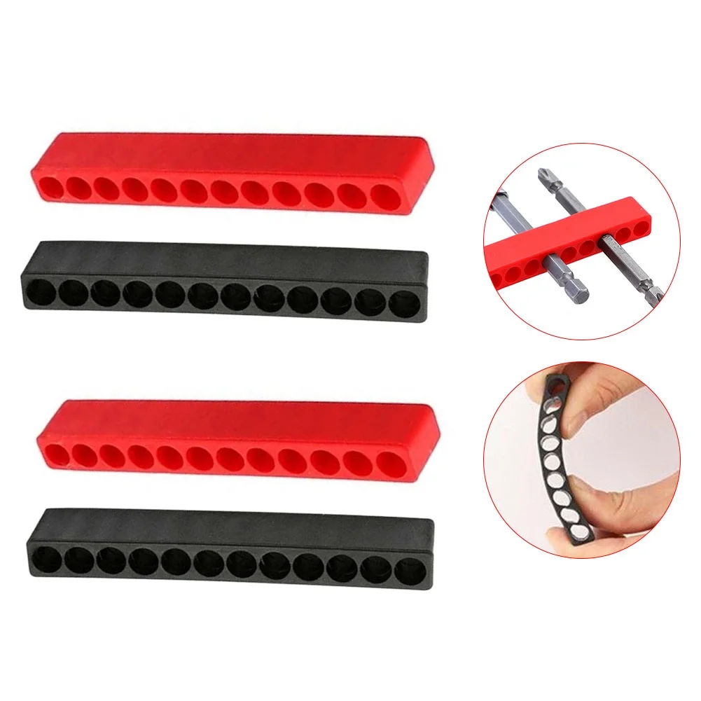 Black Red Screwdriver Bit Holders 1/4inch Hex Organizer 12/10 Hole Plastic Shank Box Case Hand Tools Storage Supplies Workshop
Black Red Screwdriver Bit Holders 1/4inch Hex Organizer 12/10 Hole Plastic Shank Box Case Hand Tools Storage Supplies Workshop