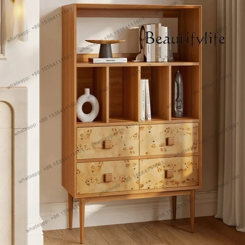 Medieval style solid wood bark bookcase French retro style designer home creative living room study storage bookshelf
Medieval style solid wood bark bookcase French retro style designer home creative living room study storage bookshelf