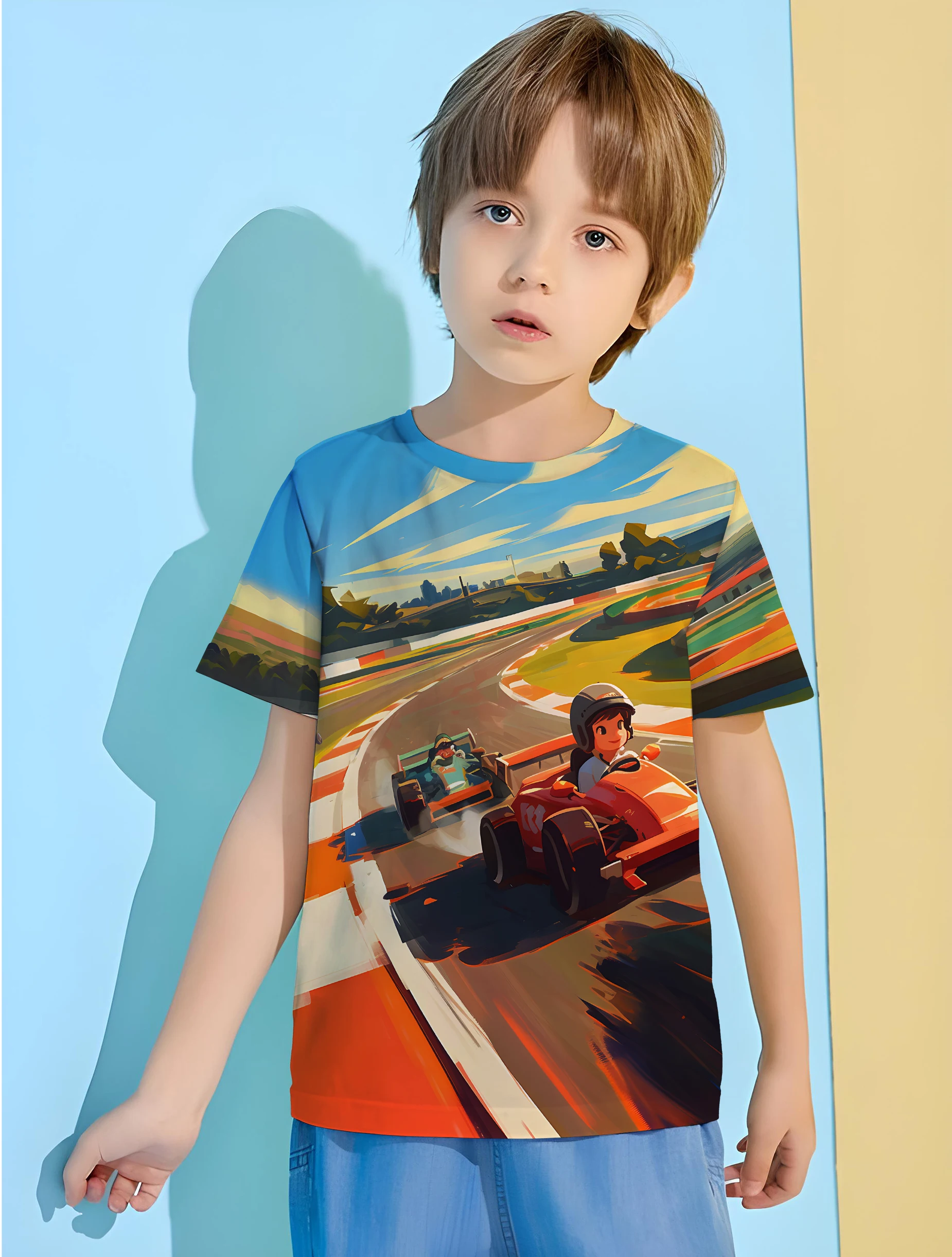 Formula Racing Competition Children's T-shirts T-shirt for a Boy Child T Shirt Kids Summer Clothes Short Sleeve Tops T-shirty
Formula Racing Competition Children's T-shirts T-shirt for a Boy Child T Shirt Kids Summer Clothes Short Sleeve Tops T-shirty