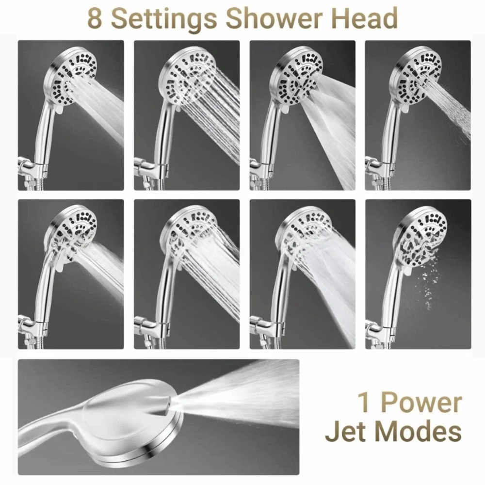 1set(3pcs) High Pressure Spray Handheld Shower Head Set Multiple Water Modes Sturdy Durable Material 9 Function Shower Head
1set(3pcs) High Pressure Spray Handheld Shower Head Set Multiple Water Modes Sturdy Durable Material 9 Function Shower Head