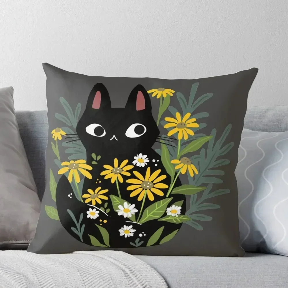 Black cat with flowers Throw Pillow luxury sofa pillows ornamental pillows luxury decor pillow
Black cat with flowers Throw Pillow luxury sofa pillows ornamental pillows luxury decor pillow