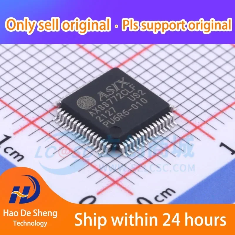 10PCS/LOT AX88772 AX88772CLF QFP64 Ethernet Controller IC New Original In Stock
10PCS/LOT AX88772 AX88772CLF QFP64 Ethernet Controller IC New Original In Stock