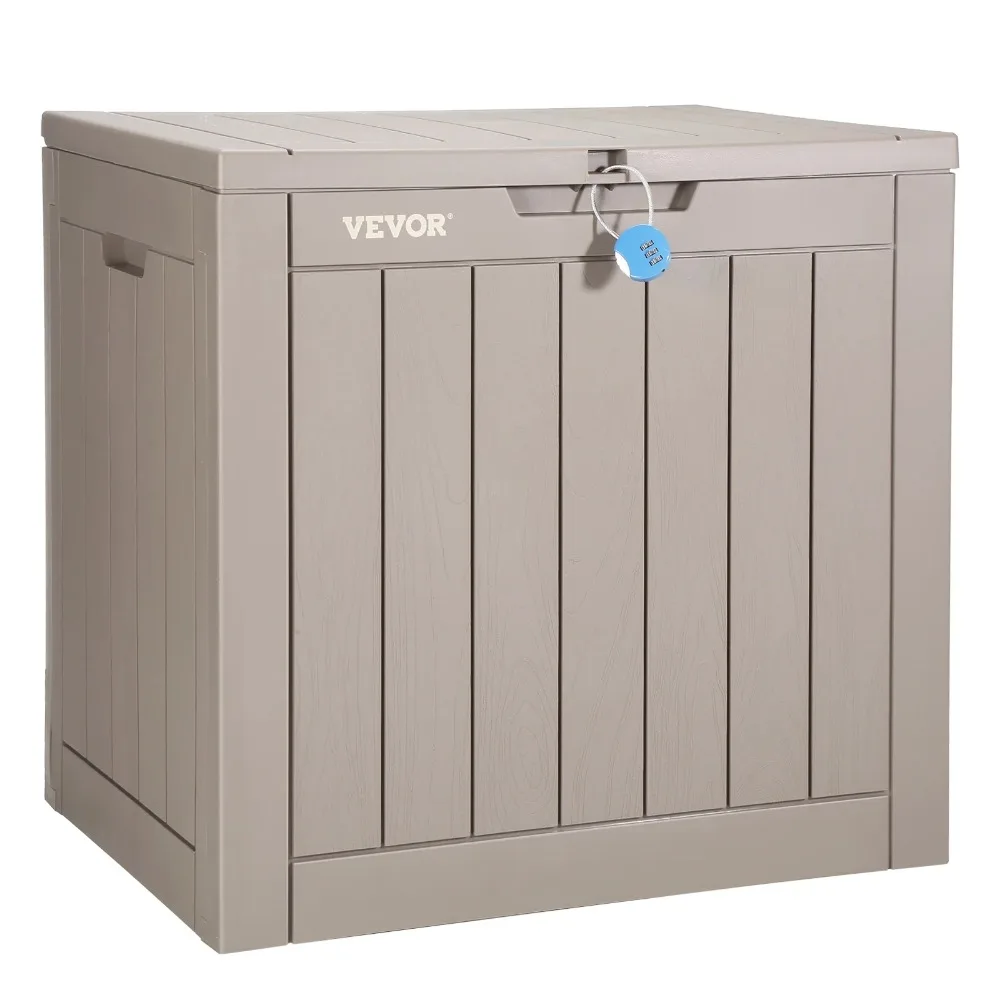 Outdoor 31 Gallon Polypropylene Deck Box, Gray, The flat top allows it to double as a seat or side table
Outdoor 31 Gallon Polypropylene Deck Box, Gray, The flat top allows it to double as a seat or side table