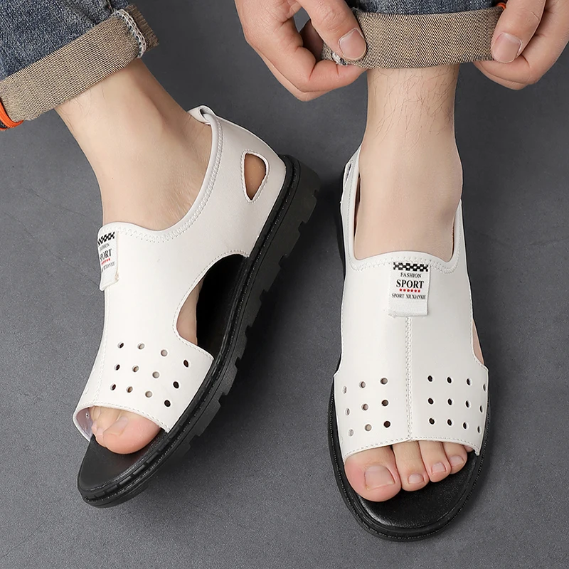 Men's Fashion Roman Sandals, Summer Comfortable Slip-On Slippers, Non-slip Soft Sole Casual Shoes-HT301
Men's Fashion Roman Sandals, Summer Comfortable Slip-On Slippers, Non-slip Soft Sole Casual Shoes-HT301