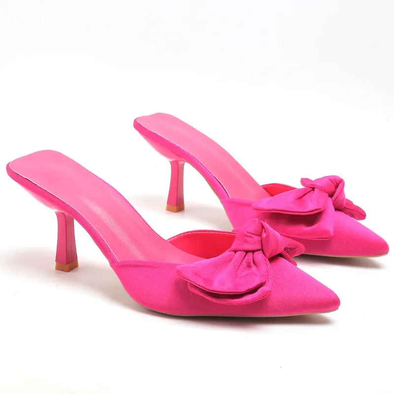 New Style Luxury Butterfly-knot Mules Women Slippers Elegant Pointed Toe Thin High Heels Ladies Summer Fashion Party Prom Shoes
New Style Luxury Butterfly-knot Mules Women Slippers Elegant Pointed Toe Thin High Heels Ladies Summer Fashion Party Prom Shoes