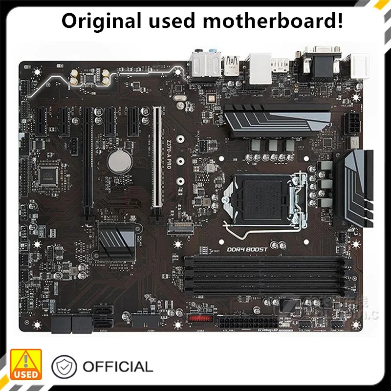 For Z370-A PRO Original Used Desktop Intel Z370 64GB DDR4 Motherboard LGA 1151 i7/i5/i3 USB3.0 SATA3
For Z370-A PRO Original Used Desktop Intel Z370 64GB DDR4 Motherboard LGA 1151 i7/i5/i3 USB3.0 SATA3