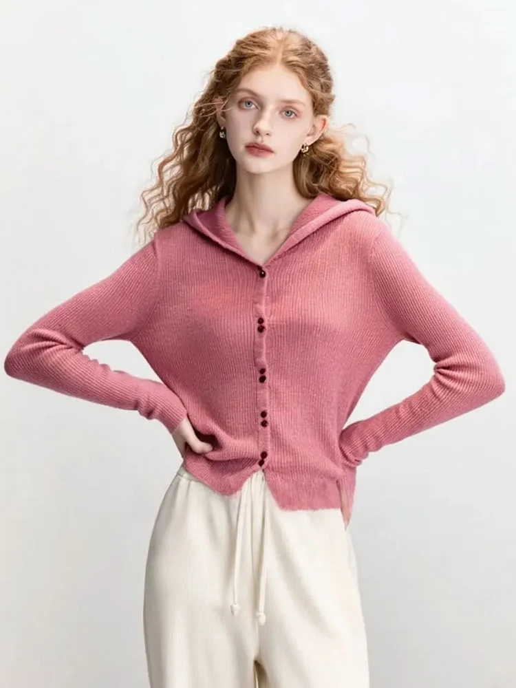 Pink Double-Buled Hooded Knitwear 2025 Autumn New Lazy Warm Ribbed Sweater Cardigan Soft Long Sve Women's Daily Wear
Pink Double-Buled Hooded Knitwear 2025 Autumn New Lazy Warm Ribbed Sweater Cardigan Soft Long Sve Women's Daily Wear