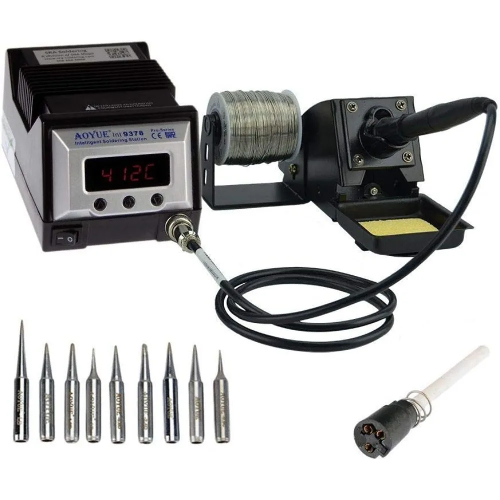 9378 Pro Series 60 Watt Programmable Digital Soldering Station - ESD Safe, includes 10 tips, C/F switchable, Configurable
9378 Pro Series 60 Watt Programmable Digital Soldering Station - ESD Safe, includes 10 tips, C/F switchable, Configurable