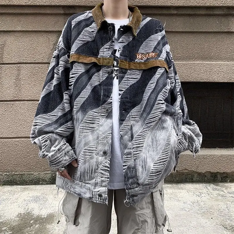 American Retro Denim Jacket Men Spring Loose Letter Embroidery Motorcycle Coat Unisex Street Varsity Casual Baseball Outwear
American Retro Denim Jacket Men Spring Loose Letter Embroidery Motorcycle Coat Unisex Street Varsity Casual Baseball Outwear