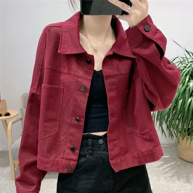2025 New Short Denim Jacket Women Spring Autumn Korean Long Sleeves Jeans Coat Female Clothes Loose Cardigan Outwear Tide T1274
2025 New Short Denim Jacket Women Spring Autumn Korean Long Sleeves Jeans Coat Female Clothes Loose Cardigan Outwear Tide T1274