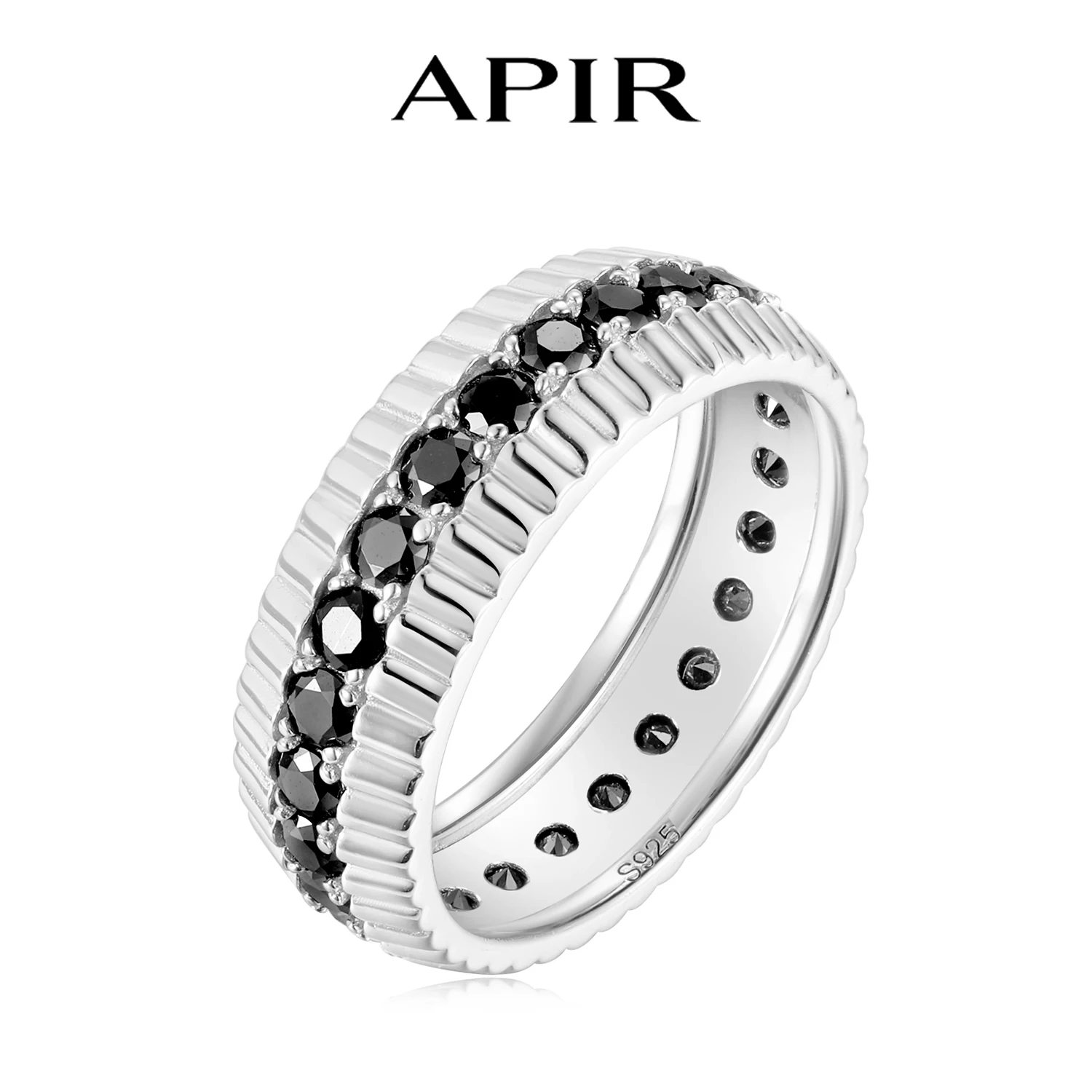 APIR черное кольцо с муассанитом, стерлинговое серебро 925 пробы, сверкающее кольцо Full Eternity, модные модные роскошные ювелирные изделия для женщин и мужчин
APIR черное кольцо с муассанитом, стерлинговое серебро 925 пробы, сверкающее кольцо Full Eternity, модные модные роскошные ювелирные изделия для женщин и мужчин