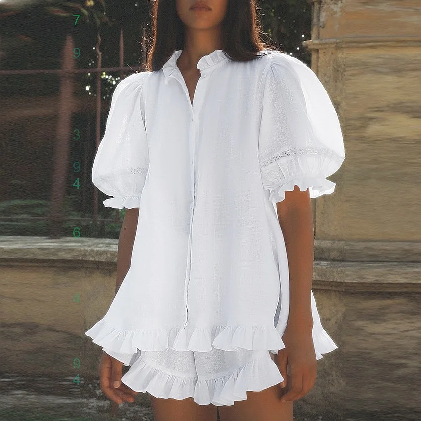 Casual Knit Cardigan Blouse Tops with Ruffle Hem Shorts 2 Piece Matching Set Spring Summer Outfit
Casual Knit Cardigan Blouse Tops with Ruffle Hem Shorts 2 Piece Matching Set Spring Summer Outfit