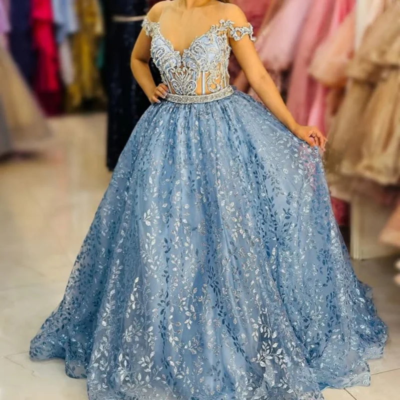 Customized Shiny blue Quinceanera Dresses Off the Shoulder applique layered Vestido De 15 Quinceanera
Customized Shiny blue Quinceanera Dresses Off the Shoulder applique layered Vestido De 15 Quinceanera
