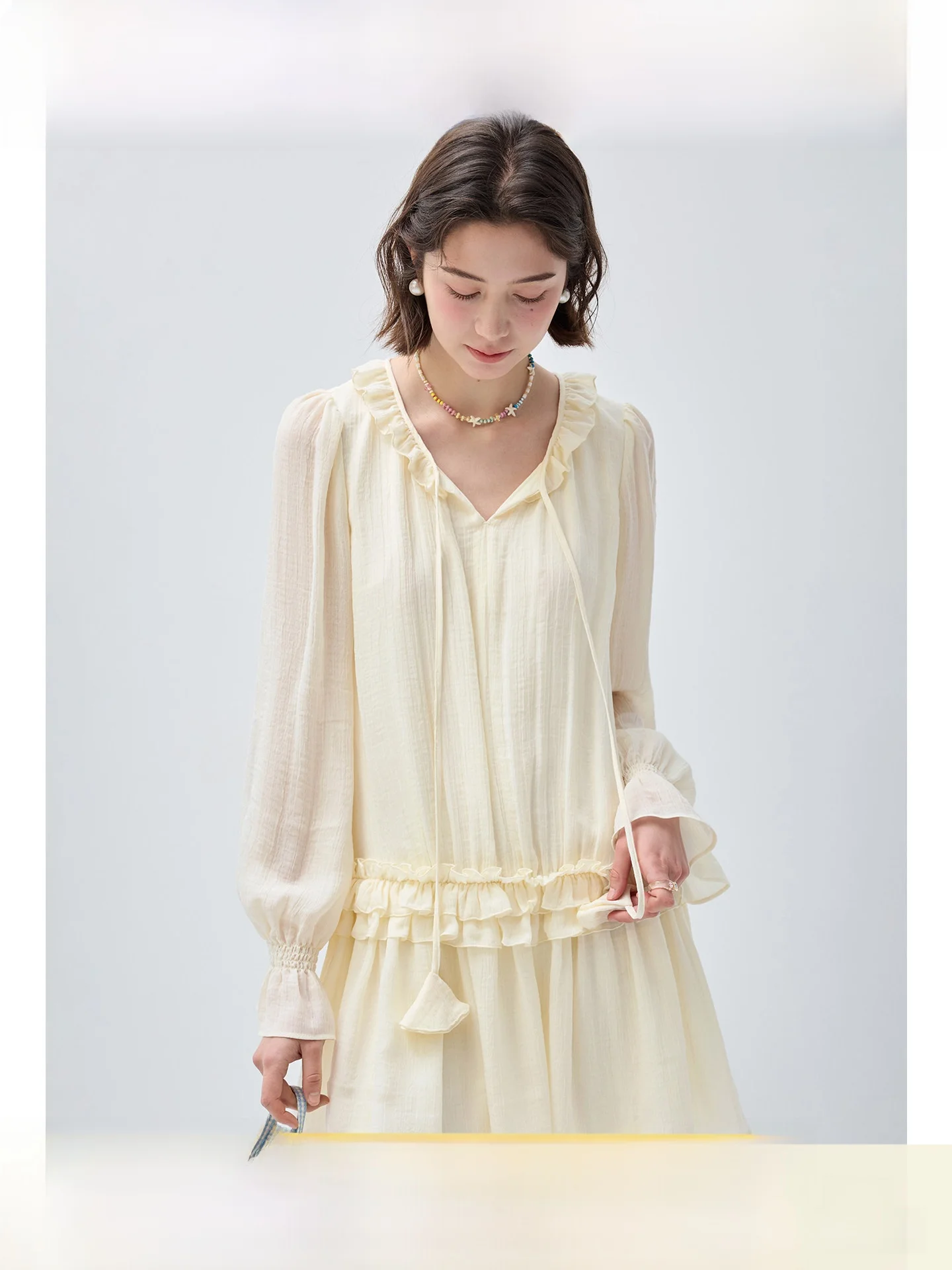 Large Size Women's V-neck Doll Dress Wooden New Style Summer Versatile plus Size Micro Fat Mm Skirt Simple Style Loose Fit
Large Size Women's V-neck Doll Dress Wooden New Style Summer Versatile plus Size Micro Fat Mm Skirt Simple Style Loose Fit