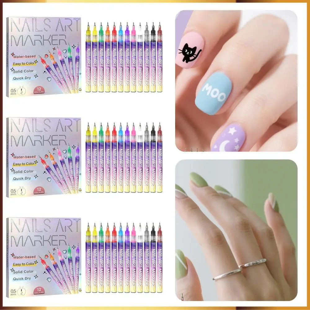 12 Colors 0.5mm DIY Nail Polish Doodle Pens Nail Art Markers Polish Pen for Drawing Painting DIY Nail Art
12 Colors 0.5mm DIY Nail Polish Doodle Pens Nail Art Markers Polish Pen for Drawing Painting DIY Nail Art
