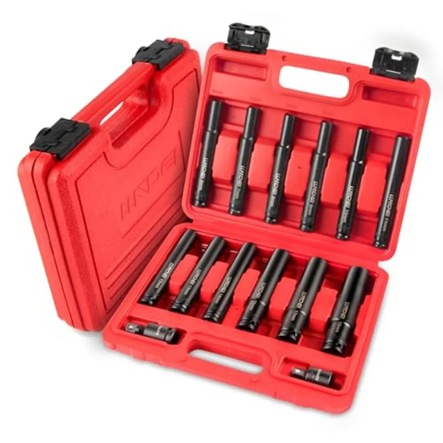 14PCS 3/8 Drive Impact Deep Socket Set Metric Sizes 6mm to 19mm 6 Point Weighted Impact Socket Set Large Sockets
14PCS 3/8 Drive Impact Deep Socket Set Metric Sizes 6mm to 19mm 6 Point Weighted Impact Socket Set Large Sockets