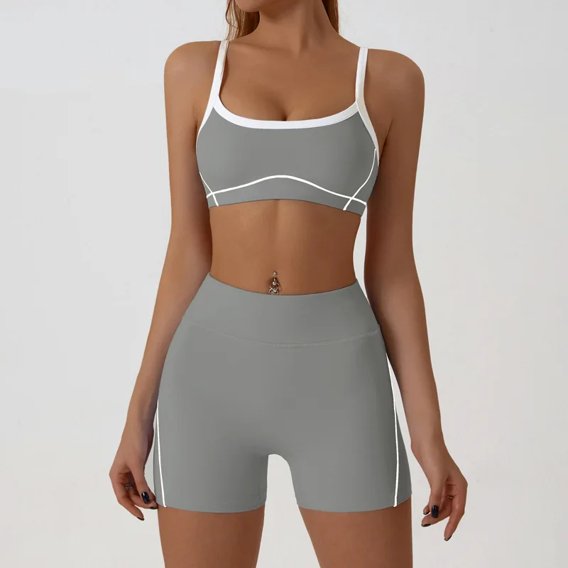 Seamless Yoga Suits Thin Shoulder Contrast Color Bra Suspender Top Naked Fabric Outdoor Sports Sets Micro-flared Pants Yoga Suit
Seamless Yoga Suits Thin Shoulder Contrast Color Bra Suspender Top Naked Fabric Outdoor Sports Sets Micro-flared Pants Yoga Suit