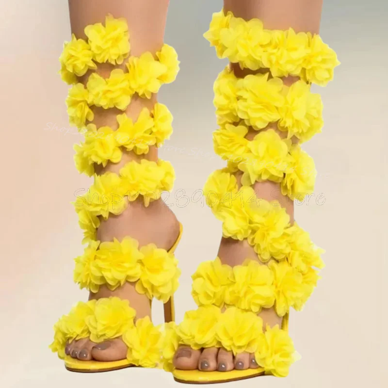 Yellow Flower Hollow Design Twine Sandals Boots Slip On Women Shoes Thin High Heels Fashion Party Feast 2024 Zapatos Para Mujere
Yellow Flower Hollow Design Twine Sandals Boots Slip On Women Shoes Thin High Heels Fashion Party Feast 2024 Zapatos Para Mujere