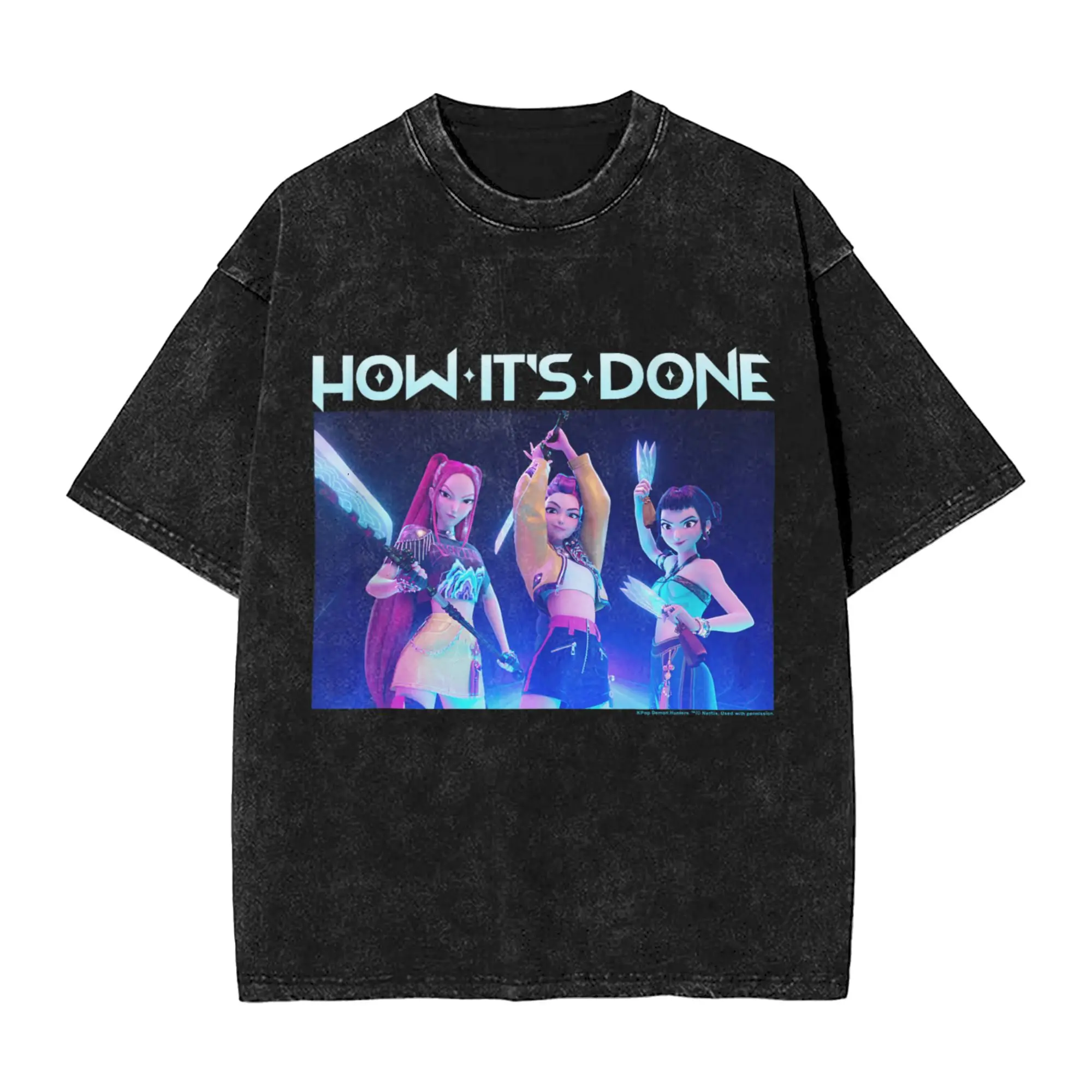 Halloween How It's Done Huntrix Group T Shirt Novelty T-Shirts Short Sleeve Street Style Tops Summer Cotton Oversized Top Tees
Halloween How It's Done Huntrix Group T Shirt Novelty T-Shirts Short Sleeve Street Style Tops Summer Cotton Oversized Top Tees