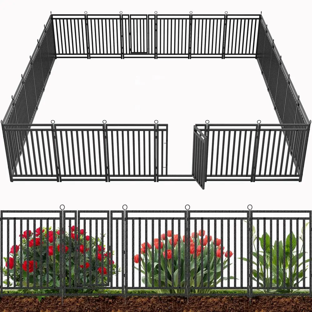Garden Fence 54ft L 40in H, 21 Panels 3 Gates, Metal Dog Fence Outdoor for Yard, RustProof Animal Barrier Fencing for Patio amp
Garden Fence 54ft L 40in H, 21 Panels 3 Gates, Metal Dog Fence Outdoor for Yard, RustProof Animal Barrier Fencing for Patio amp