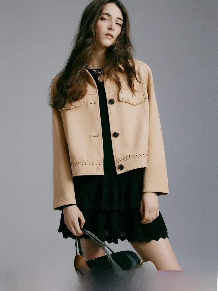 H&M Spring 2026 Women's ort Jaet New Sle Simple Loose Fit Polyester Fiber 5% Spandex ket Button Detail Universal Fit
H&M Spring 2026 Women's ort Jaet New Sle Simple Loose Fit Polyester Fiber 5% Spandex ket Button Detail Universal Fit