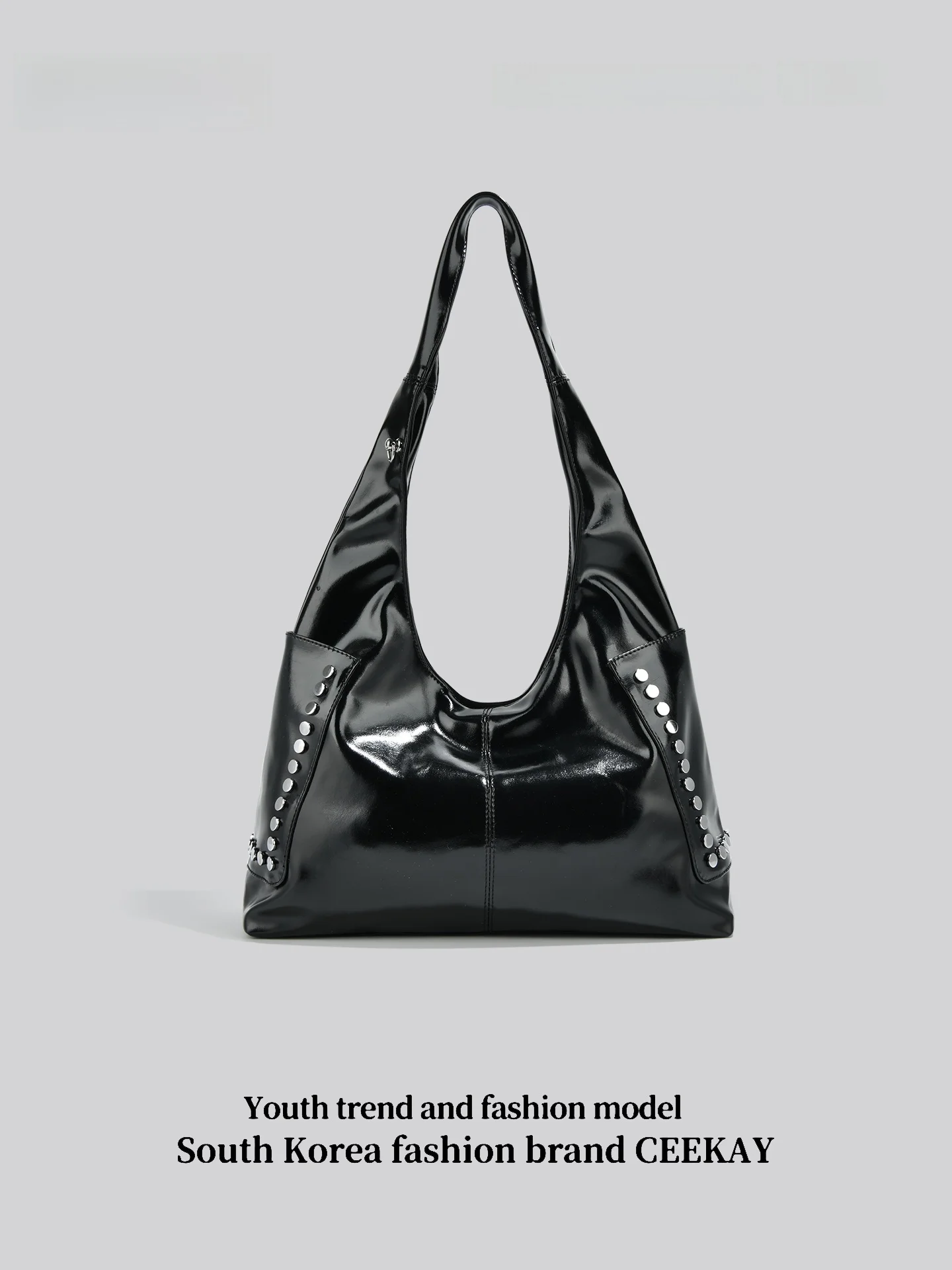 Ceekay Original Design Black Rivet Tot Bag Women's Large Capacity Commuter Single Shoulder Bag Casual Simple Style 2025 New
Ceekay Original Design Black Rivet Tot Bag Women's Large Capacity Commuter Single Shoulder Bag Casual Simple Style 2025 New