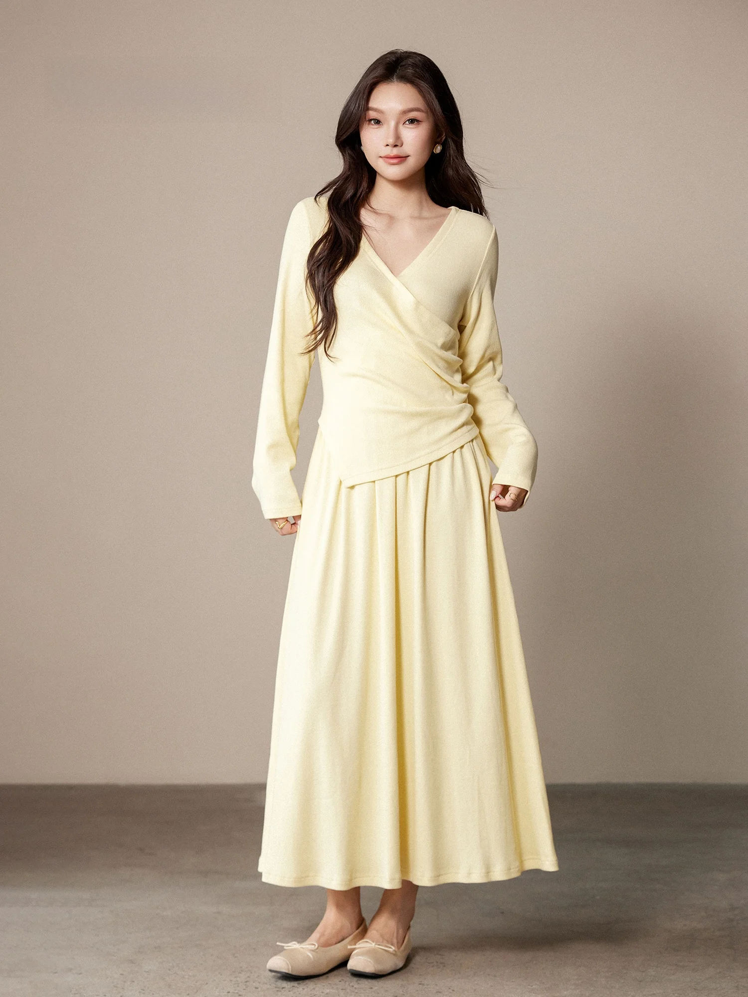 Plusmall Honey Day Knitted Dress V-neck Angle Pressed Pleat Fake Two-piecer Casual Standard Fit Long Sleeve A-line Long Dress
Plusmall Honey Day Knitted Dress V-neck Angle Pressed Pleat Fake Two-piecer Casual Standard Fit Long Sleeve A-line Long Dress