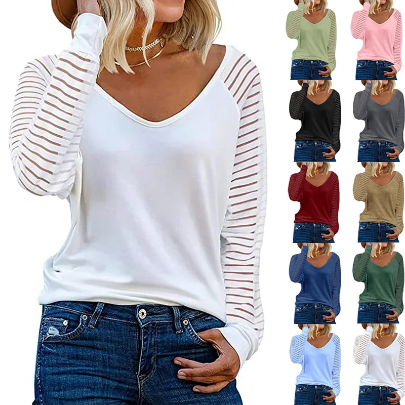 2025 Autumn and Winter New Women's Splicing Long-sleeved Top Striped Casual Loose Shirt T-shirt
2025 Autumn and Winter New Women's Splicing Long-sleeved Top Striped Casual Loose Shirt T-shirt