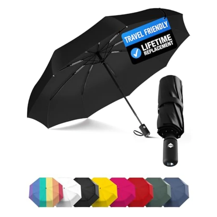 Rain-Mate Windproof Compact Umbrellas for Rain - Strong Reinforced Fiberglass Rib Design and Auto Open and Close - Portable Fol
Rain-Mate Windproof Compact Umbrellas for Rain - Strong Reinforced Fiberglass Rib Design and Auto Open and Close - Portable Fol