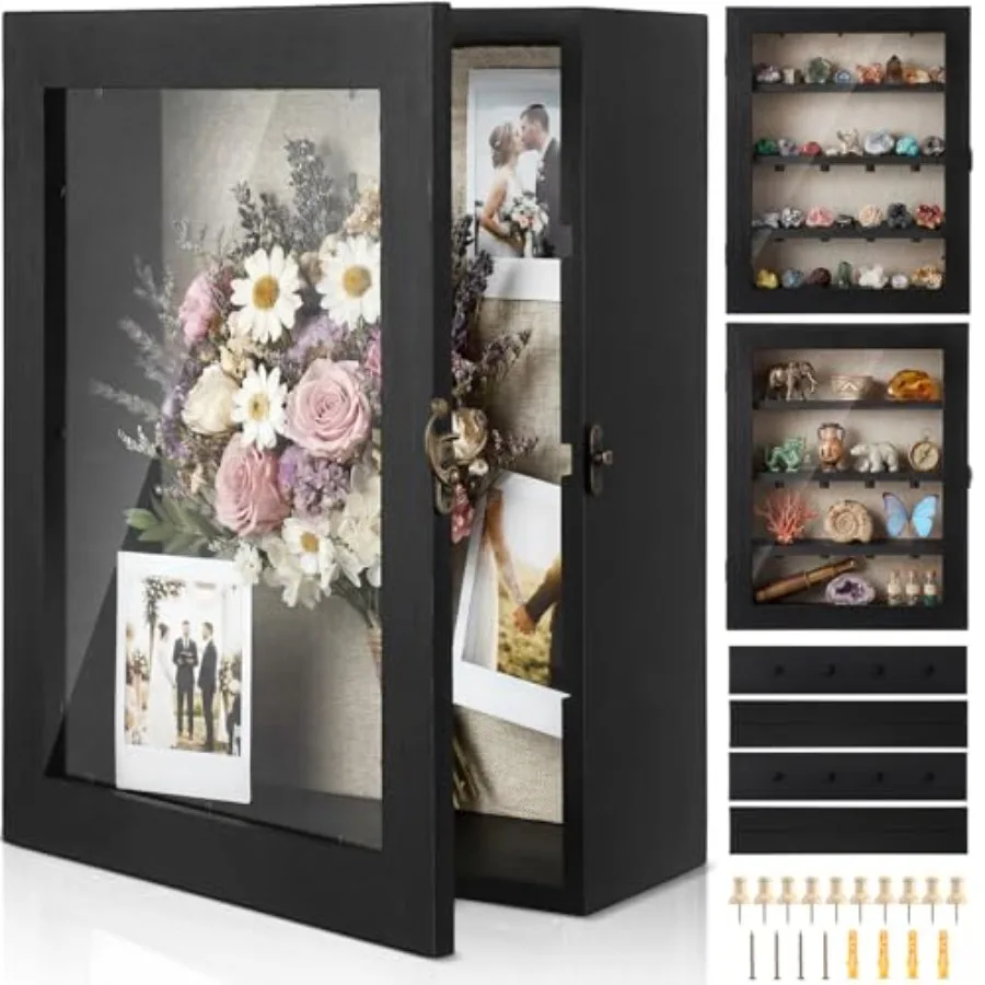 Shadow Bo Display Case - Deep 5 Large Wooden Picture Frame with Linen Back Removable Shelves Wooden Memory Case for Weddg Bouqu
Shadow Bo Display Case - Deep 5 Large Wooden Picture Frame with Linen Back Removable Shelves Wooden Memory Case for Weddg Bouqu