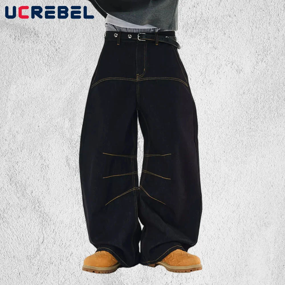 Мужские джинсы-бананы в стиле ретро с верхней строчкой, широкие мешковатые темные джинсовые брюки с карманами High Street, мужские
Мужские джинсы-бананы в стиле ретро с верхней строчкой, широкие мешковатые темные джинсовые брюки с карманами High Street, мужские