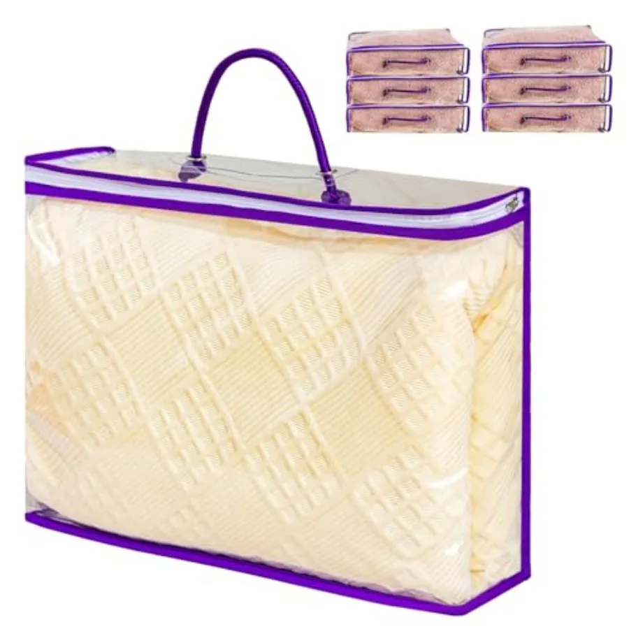 6 Pcs Storage Organizer Bags for Clothes, Clear Zippered Storage Bags for Sweater Blanket Bed Sheet Storage, Plastic Storage Ba
6 Pcs Storage Organizer Bags for Clothes, Clear Zippered Storage Bags for Sweater Blanket Bed Sheet Storage, Plastic Storage Ba