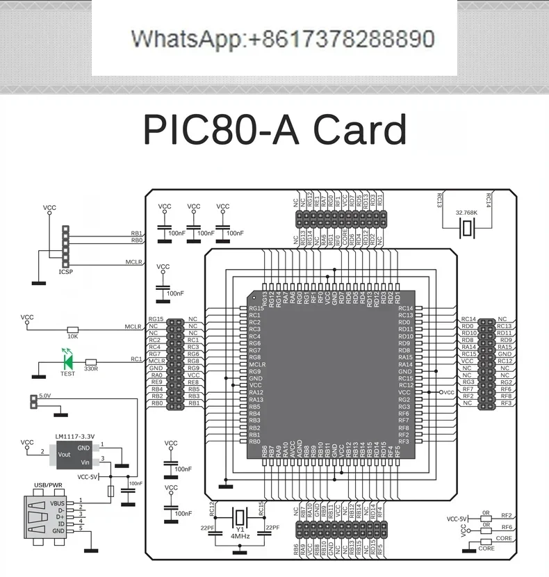 DsPIC PIC32 PIC24 MCU Development Board Core Board Pic80-a Semi-finished Products Without MCU
DsPIC PIC32 PIC24 MCU Development Board Core Board Pic80-a Semi-finished Products Without MCU