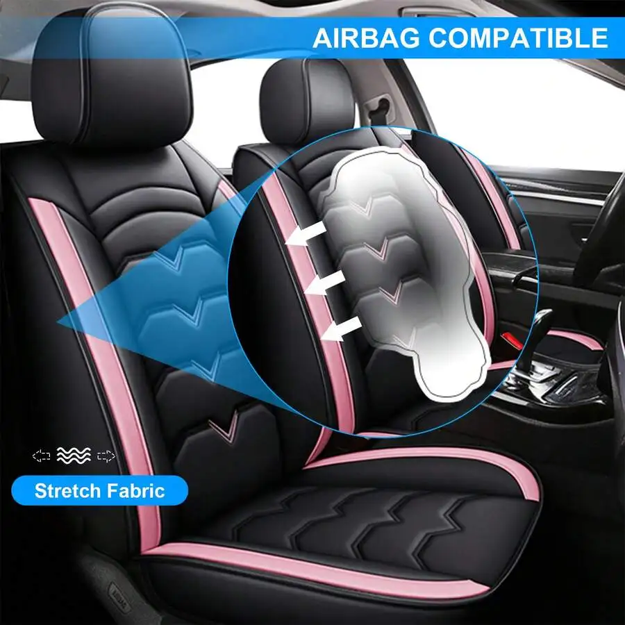 5-Piece Car Seat Cover Set PU Leather Full Surround Breathable 4-Season Seat Cushion For Sedan SUV Hatchback
5-Piece Car Seat Cover Set PU Leather Full Surround Breathable 4-Season Seat Cushion For Sedan SUV Hatchback