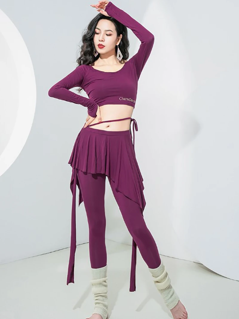Adult Women Belly Dance Clothing Autumn New Training Long Sleeve Top Stepping Foot Pants Leggings Dance Training Clothes Set
Adult Women Belly Dance Clothing Autumn New Training Long Sleeve Top Stepping Foot Pants Leggings Dance Training Clothes Set