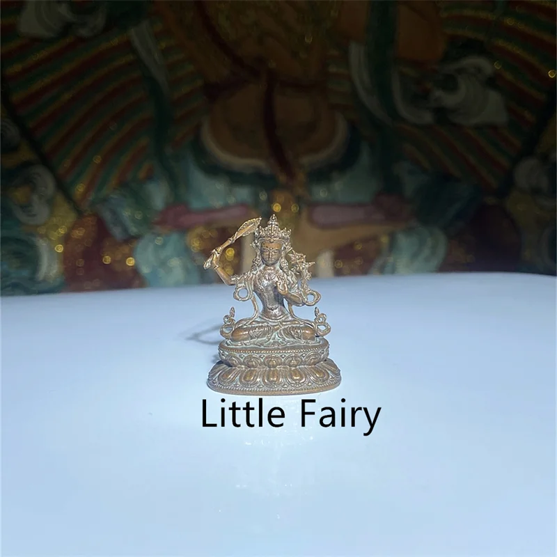 Little Fairy/ Exquisite Antique Copper Manjushri Mini Statue Desktop Ornaments Metal Miniature Home Ornaments Crafts
Little Fairy/ Exquisite Antique Copper Manjushri Mini Statue Desktop Ornaments Metal Miniature Home Ornaments Crafts
